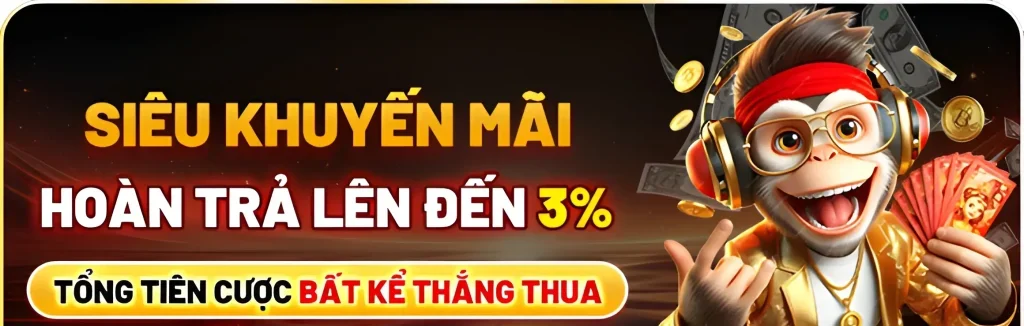 Hoàn trả cược 3% tại 39bet38